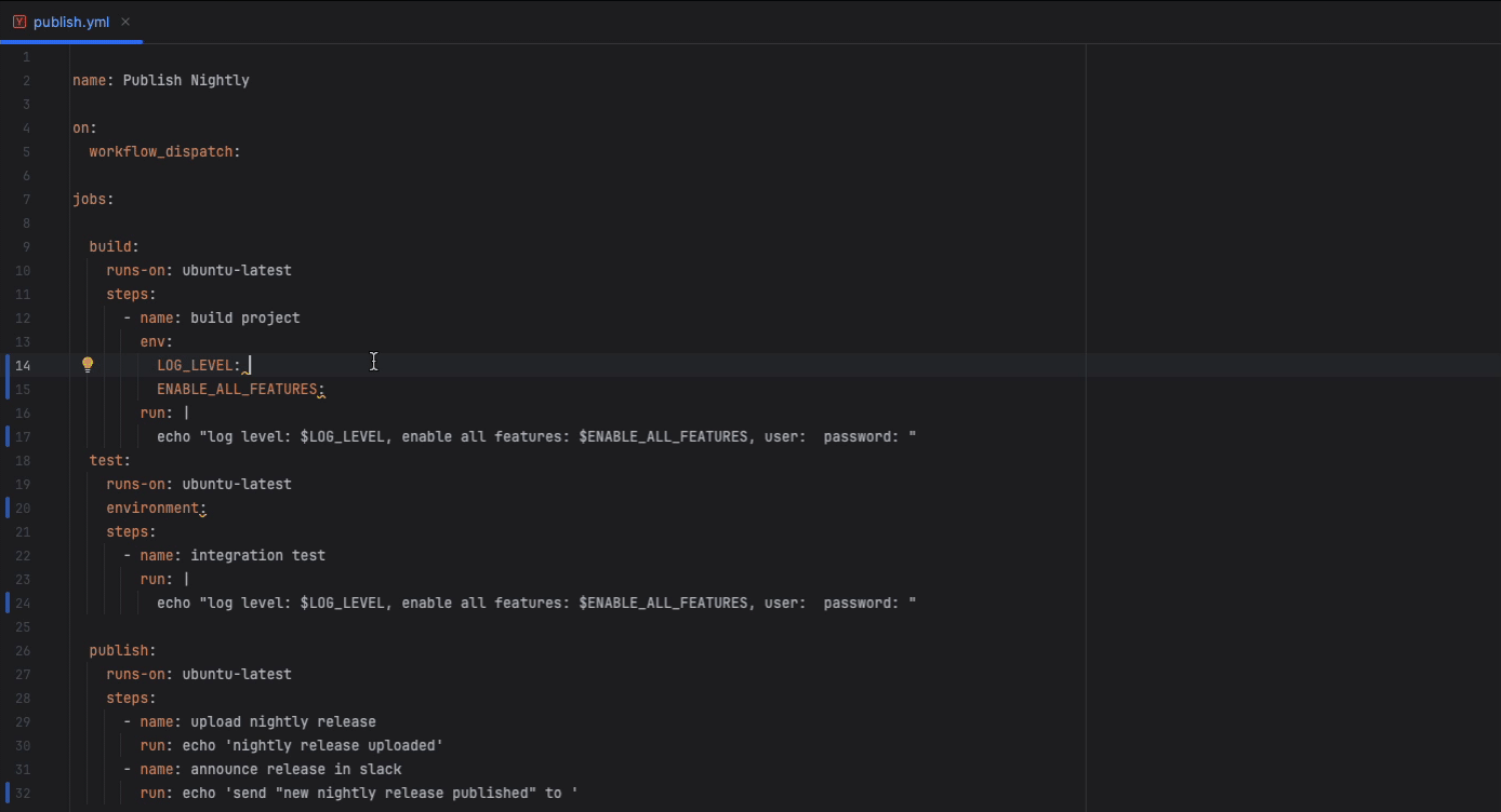 Workflow authoring autocomplete in JetBrains